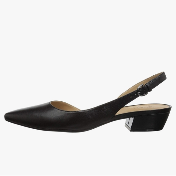(SOLD) Genuine Leather Naturalizer Block Heel Slingback 'Banks' Black (US) 7.5M - Picture 8 of 8